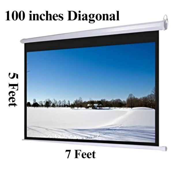 Tip ‘n’ Top Premium AutoLock Projector Screen 7ft x 5ft, white in 4:3 Ratio 100'' Diagonal - Image 3